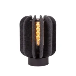 Lucide RAFAL Tafellamp-Grijs-Ø23-1xE27-40W-Vilt Online