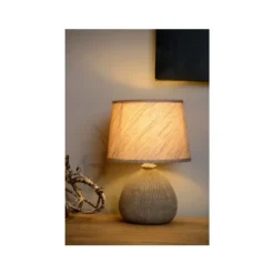 Lucide RAMZI - Tafellamp - Ø 18 cm - 1xE14 - Bruin Discount