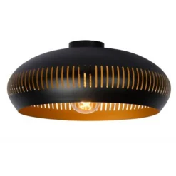 Lucide RAYCO Plafonnière-Zwart-Ø45-1xE27-40W-Staal Sale