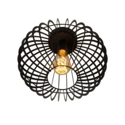 Lucide REDA Plafonnier E27 Ø32cm H24cm Zwart New