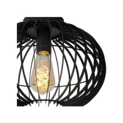 Lucide REDA Plafonnier E27 Ø32cm H24cm Zwart New