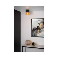 Lucide RENATE - Plafonnière - 1xE27 - Zwart Discount