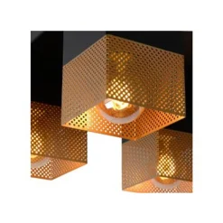 Lucide RENATE - Plafonnière - 4xE27 - Zwart Hot