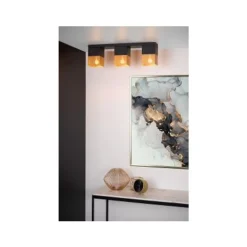 Lucide RENATE - Plafonnière - 3xE27 - Zwart Clearance