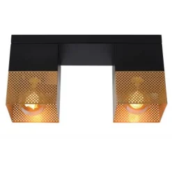 Lucide RENATE - Plafonnière - 2xE27 - Zwart Sale