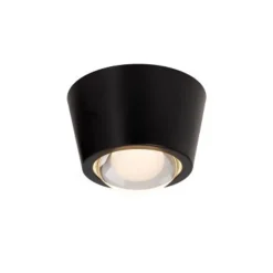 Lucide RIGON Plafonnière-Zwart-LED-6W-3000K-Alumin. Clearance