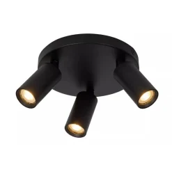 Lucide RITMO - Plafondspot - Ø 18 cm - 3xGU10 (MR11) - Zwart