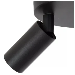 Lucide RITMO - Plafondspot - Ø 18 cm - 3xGU10 (MR11) - Zwart