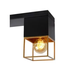 Lucide RIXT - Plafonnière - 2xE27 - Zwart Online