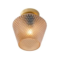 Lucide ROSALIND - Plafonnière - Ø 21 cm - 1xE27 - Amber Discount