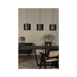 Lucide ROSAS Hanglamp-Zwart-3xE27-40W-Metaal