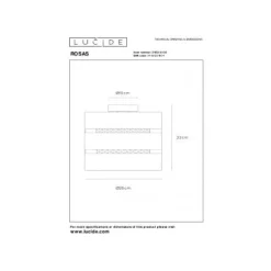 Lucide ROSAS Plafonnière-Zwart-Ø26-1xE27-40W-Metaal Online