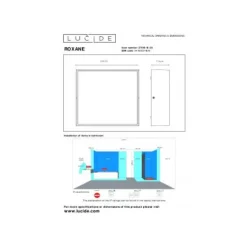 Lucide ROXANE Plafonnier Led Vierkant 10W Anthraciet Sale