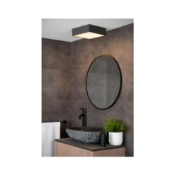 Lucide ROXANE Plafonnier Led Vierkant 10W Anthraciet Sale