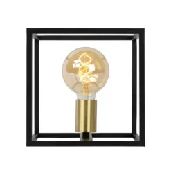 Lucide RUBEN Tafellamp 1x E27 40W Zwart / mat goud New