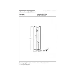 Lucide RUBEN Vloerlamp 3x E27 40W Zwart / mat goud
