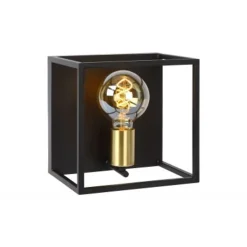 Lucide RUBEN Wandlicht 1x E27 40W Zwart / mat goud Best