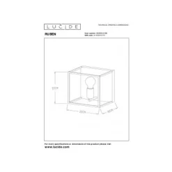 Lucide RUBEN Wandlicht 1x E27 40W Zwart / mat goud Best