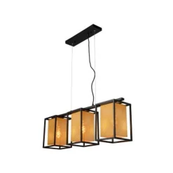 Lucide SANSA - Hanglamp - 3xE27 - Zwart Online