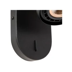 Lucide SENSAS Bedlamp-Zwart-1xGU10 (ES111)-12W-Staal Discount