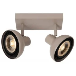 Lucide SENSAS Plafondspot-Beige-2xGU10 (ES111)-12W-Staal Best