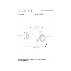 Lucide SENSAS Plafondspot-Wit-Ø25,8-3xGU10 (ES111)-12W Online