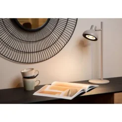 Lucide SENSAS Tafellamp-Beige-Ø18-1xGU10 (ES111)-12W Hot
