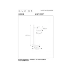 Lucide SENSAS Tafellamp-Wit-Ø18-1xGU10 (ES111)-12W-Staal Discount