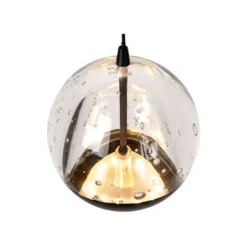 Lucide SENTUBAL Hanglamp-Zwart-Ø14-LED-6,3W-2700K-Glas Hot