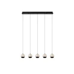 Lucide SENTUBAL Hanglamp-Zwart-LED Dimb.-5,3W-2700K-Glas Discount