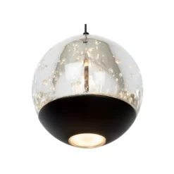 Lucide SENTUBAL Hanglamp-Zwart-LED Dimb.-5,3W-2700K-Glas Discount