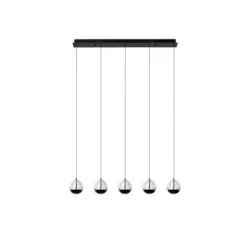 Lucide SENTUBAL Hanglamp-Zwart-LED Dimb.-5,3W-2700K-Glas Discount