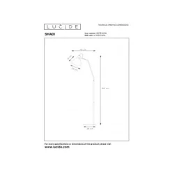 Lucide SHADI - Leeslamp - Ø 28 cm - 1xE27 - Zwart Discount