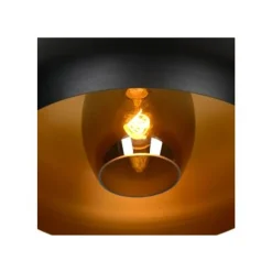 Lucide SHARAN - Plafonnière - Ø 38 cm - 1xE27 - IP21 - Zwart Discount