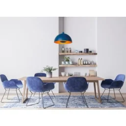 Lucide SIEMON - Hanglamp - Ø 40 cm - 1xE27 - Blauw Hot