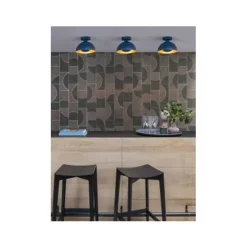 Lucide SIEMON - Plafonnière - Ø 25 cm - 1xE27 - Blauw Outlet