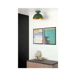 Lucide SIEMON - Plafonnière - Ø 25 cm - 1xE27 - Groen Clearance