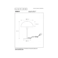 Lucide SIEMON - Tafellamp - Ø 25 cm - 1xE14 - Okergeel Online