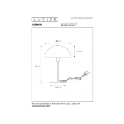 Lucide SIEMON - Tafellamp - Ø 25 cm - 1xE14 - Zwart Clearance