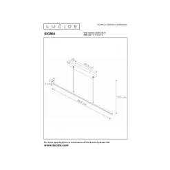 Lucide SIGMA - Hanglamp - LED Dimb. - 1x30W 2700K - Wit Sale