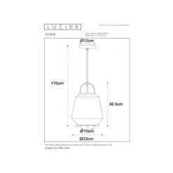 Lucide SISKA Hanglamp-Fumé-1xE27-40W-Glas Online