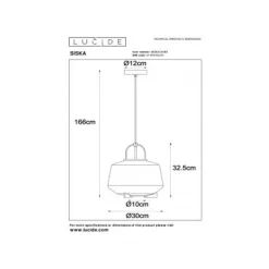 Lucide SISKA Hanglamp-Fumé-1xE27-40W-Glas Discount