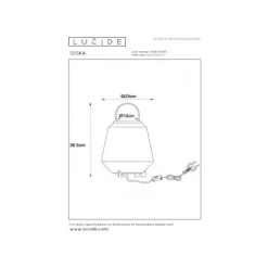 Lucide SISKA Tafellamp-Fumé-1xE27-40W-Glas Clearance