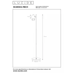 Lucide SKANSKA RECH - Oplaadbare Vloerlamp Binnen/Buiten - Accu/Batterij - Ø 23 cm - LED Dimb. - CCT - 1x3W 3000K/6000K - IP44 - Grijs ijzer