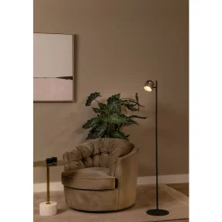 Lucide SKANSKA RECH - Oplaadbare Vloerlamp Binnen/Buiten - Accu/Batterij - Ø 23 cm - LED Dimb. - CCT - 1x3W 3000K/6000K - IP44 - Grijs ijzer