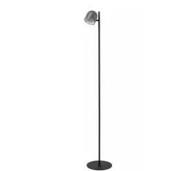 Lucide SKANSKA RECH - Oplaadbare Vloerlamp Binnen/Buiten - Accu/Batterij - Ø 23 cm - LED Dimb. - CCT - 1x3W 3000K/6000K - IP44 - Grijs ijzer