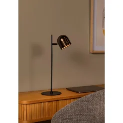 Lucide SKANSKA RECH - Oplaadbare Bureaulamp Binnen/Buiten - Accu/Batterij - LED Dimb. - CCT - 1x3W 3000K/6000K - IP44 - Koffie New