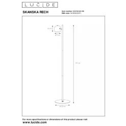 Lucide SKANSKA RECH - Oplaadbare Vloerlamp Binnen/Buiten - Accu/Batterij - Ø 23 cm - LED Dimb. - CCT - 1x3W 3000K/6000K - IP44 - Koffie Discount