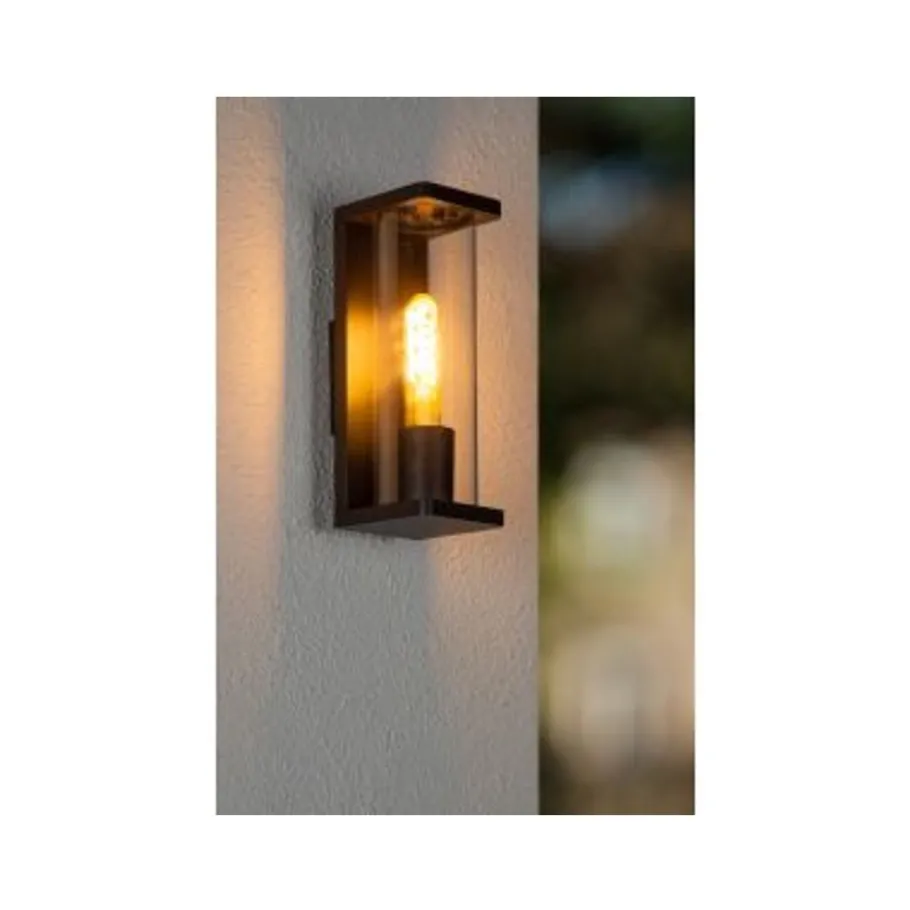 Lucide SLIGO Wandlamp Buiten-Zwart-1xE27-15W-IP54-PVC Clearance