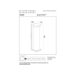 Lucide SLIGO Wandlamp Buiten-Zwart-1xE27-15W-IP54-PVC Best